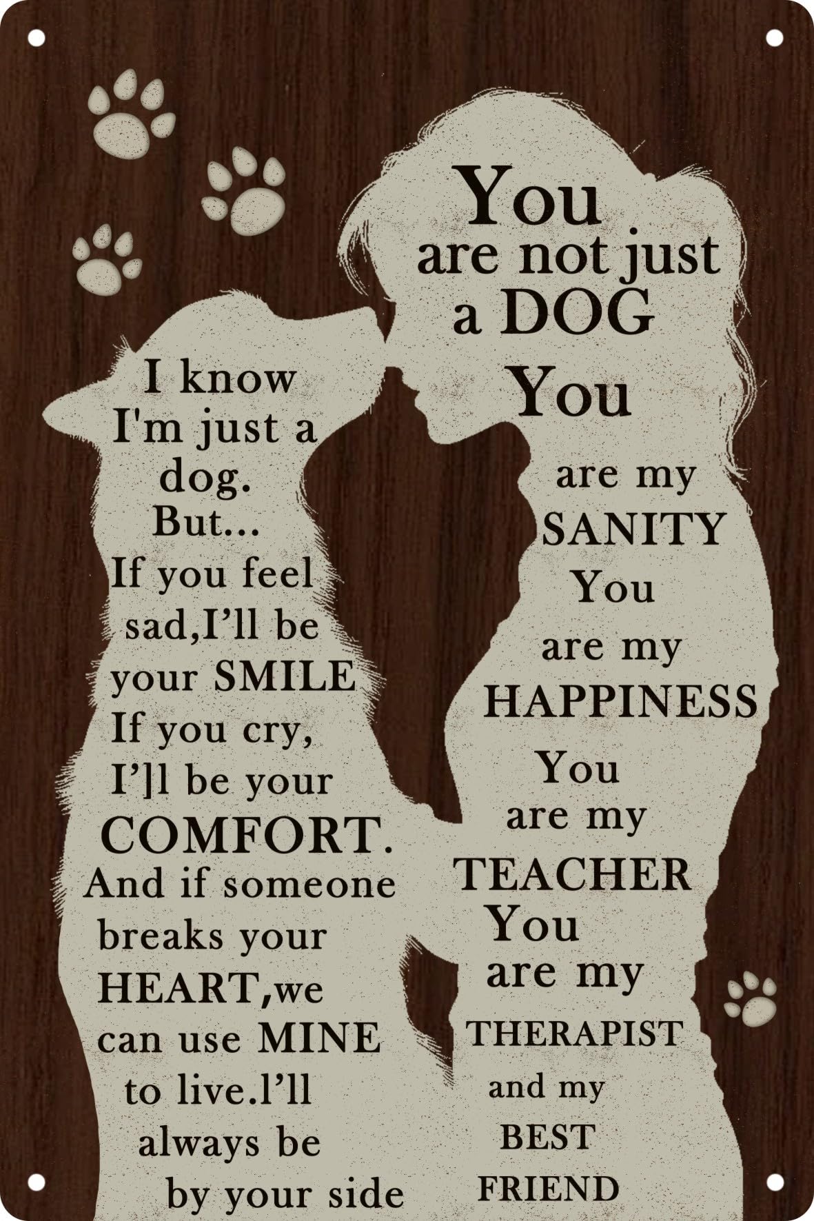 Amazon.com: Funny Retro Metal Tin Sign I Know I'M Just A Dog